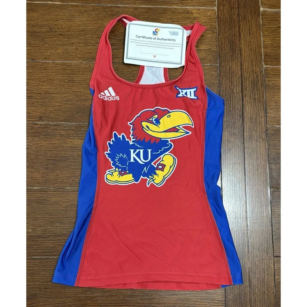 Vintage Women’s Kansas Jayhawks adidas Size S Player Issued Track Singlet